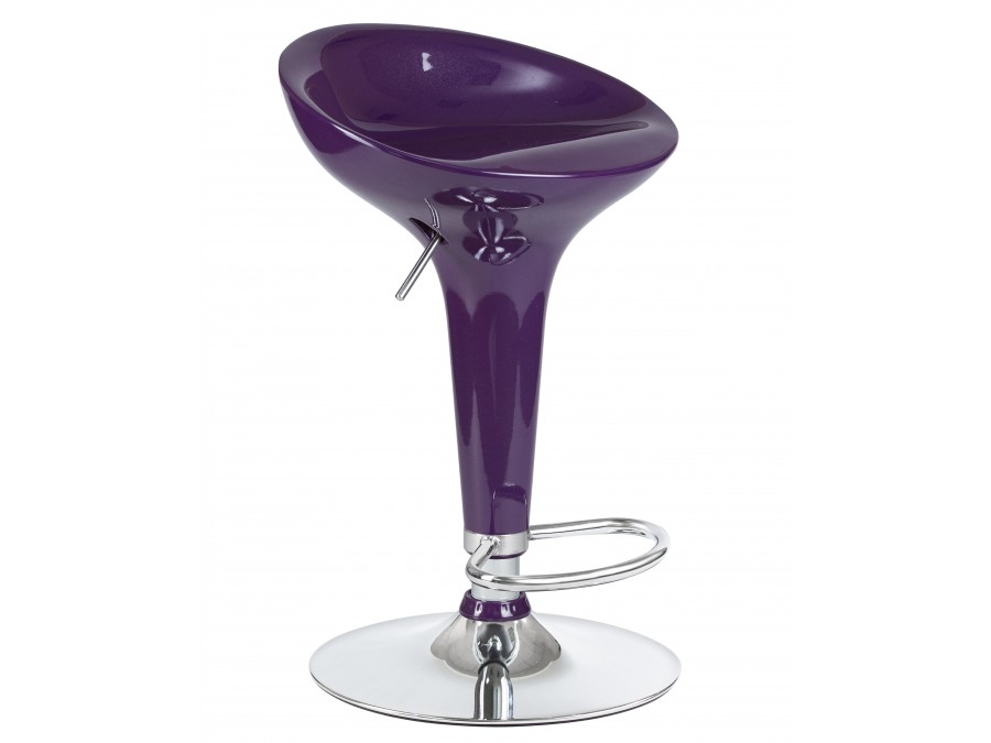 Стул барный DOBRIN BOMBA, фиолетовый металлик