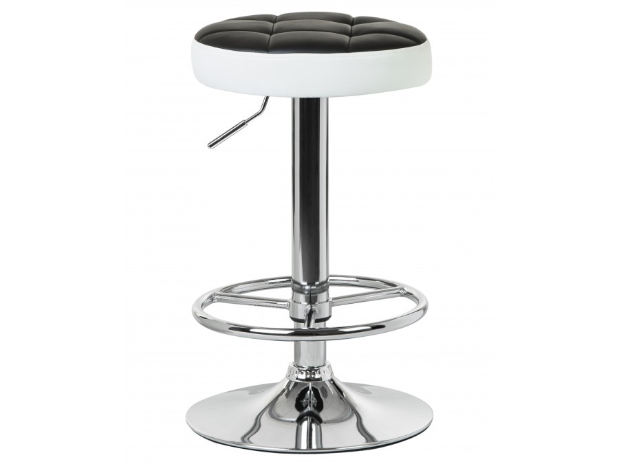 Табурет барный DOBRIN BRUNO, чёрно-белый