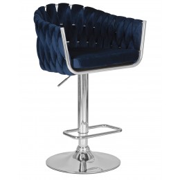 Стул барный DOBRIN MARCEL, синий велюр (MJ9-117)