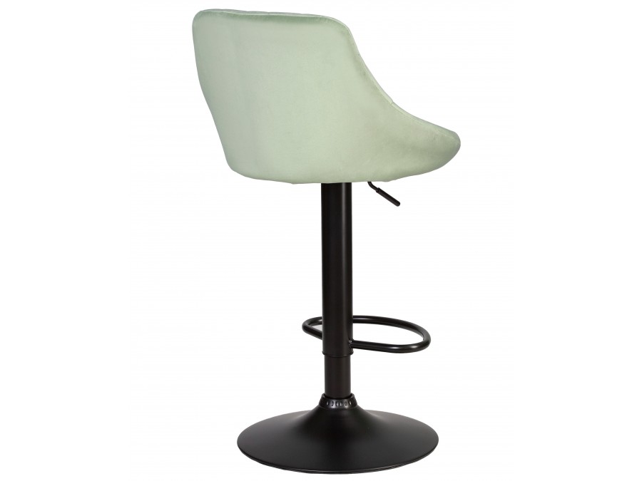 Стул барный DOBRIN LOGAN BLACK, мятный велюр (MJ9-87)