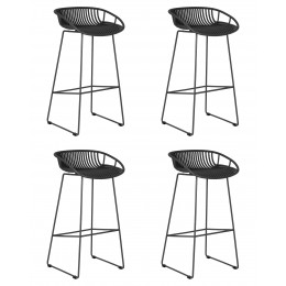 Набор 4 шт Стул барный DOBRIN FRANK, темно-серый