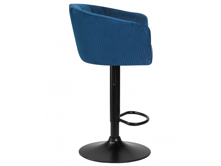 Стул барный DOBRIN DARCY BLACK, синий велюр (1922-20)