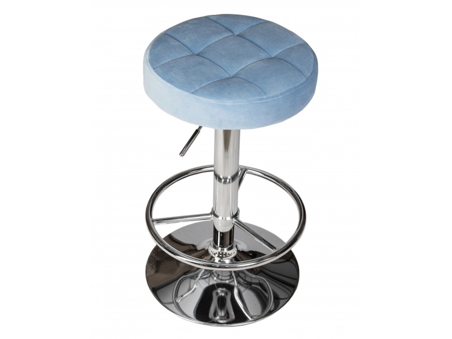 Табурет барный DOBRIN BRUNO, пудрово-голубой велюр (MJ9-74)