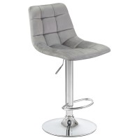 Стул барный DOBRIN TAILOR, серый велюр (MJ9-75)