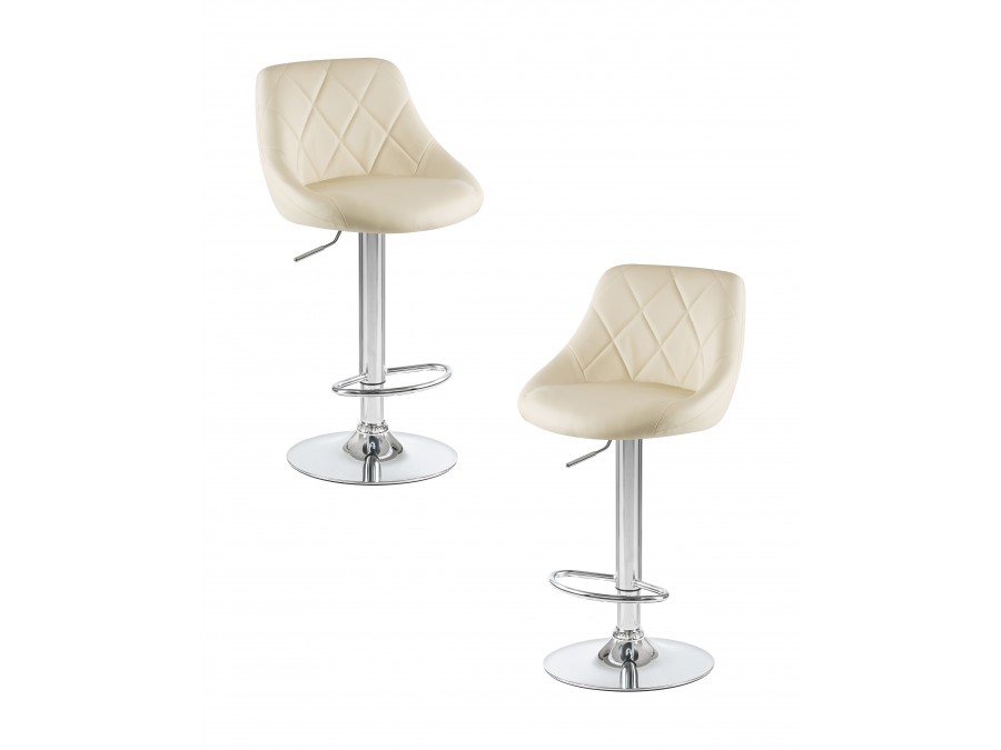 Набор 2 шт Стул барный DOBRIN LOGAN, кремовый