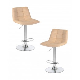 Набор 2 шт Стул барный DOBRIN TAILOR, бежевый велюр (MJ9-10)