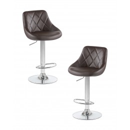 Набор 2 шт Стул барный DOBRIN LOGAN, коричневый