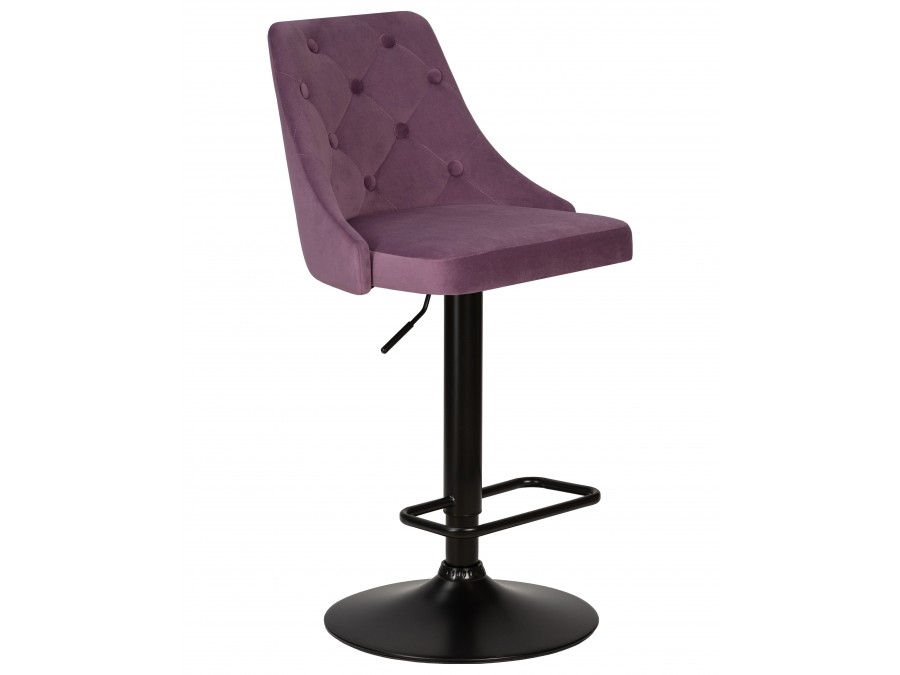 Набор 2 шт Стул барный DOBRIN JOSEPH BLACK, пудрово-сиреневый велюр (MJ9-52)