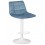 Стул барный DOBRIN TAILOR WHITE, пудрово-голубой велюр (MJ9-74)