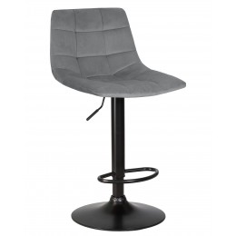 Стул барный DOBRIN TAILOR BLACK, серый велюр (MJ9-75)
