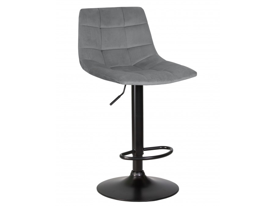Стул барный DOBRIN TAILOR BLACK, серый велюр (MJ9-75)