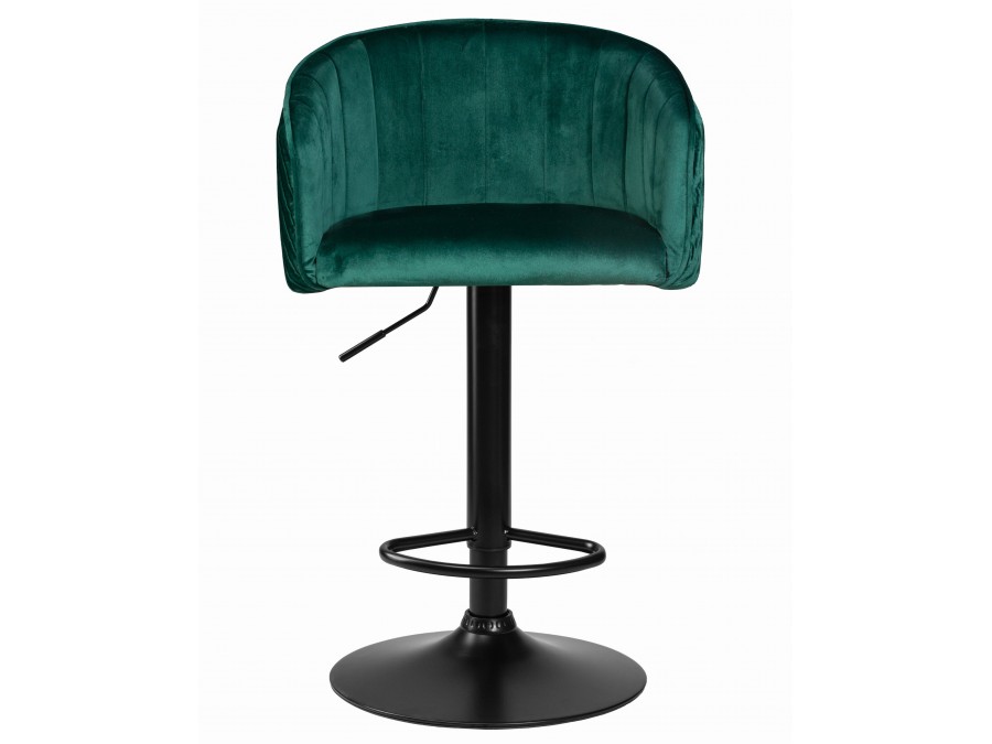 Стул барный DOBRIN DARCY BLACK, зеленый велюр (1922-9)