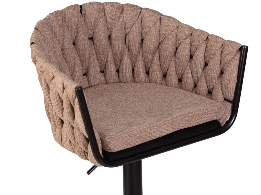 Стул барный DOBRIN LEON, коричневая ткань (LAR 275-3)