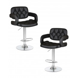 Набор 2 шт Стул барный DOBRIN TIESTO, чёрный