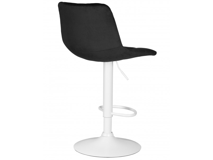 Стул барный DOBRIN TAILOR WHITE, черный велюр (MJ9-101)
