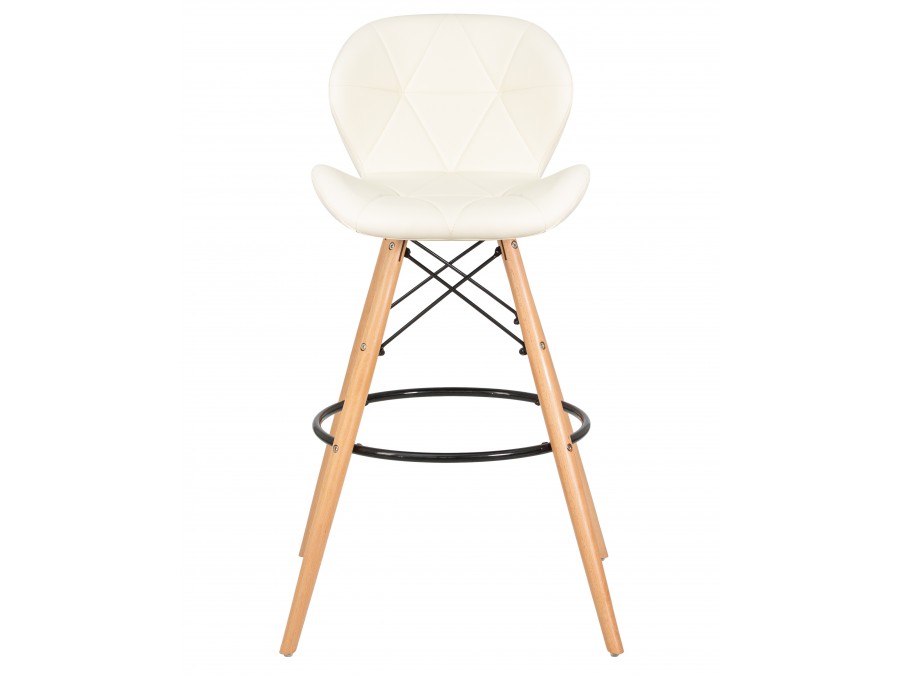 Стул барный DOBRIN BUTTERFLY BAR, ножки светлый бук, цвет кремовый
