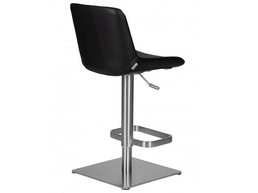 Стул барный DOBRIN ALDO, черный PU YP33-19, основание из нержавеющей стали