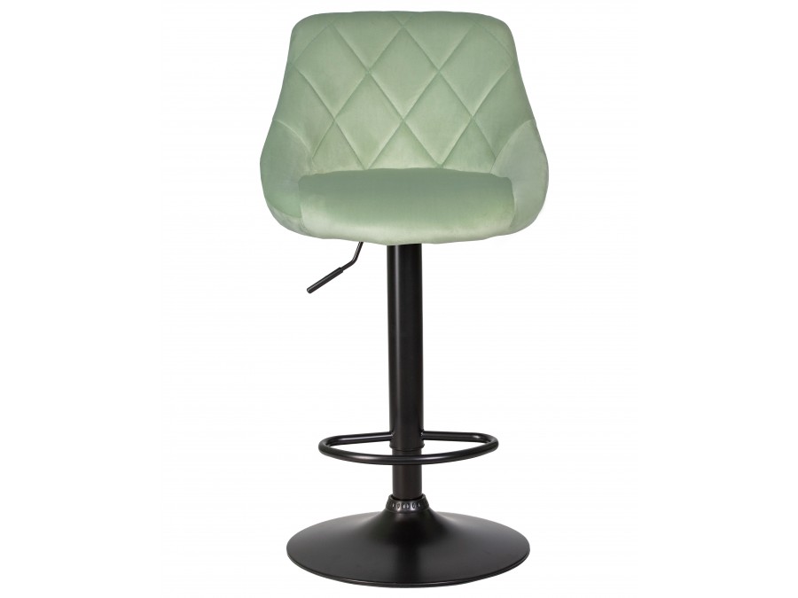 Стул барный DOBRIN LOGAN BLACK, мятный велюр (MJ9-87)