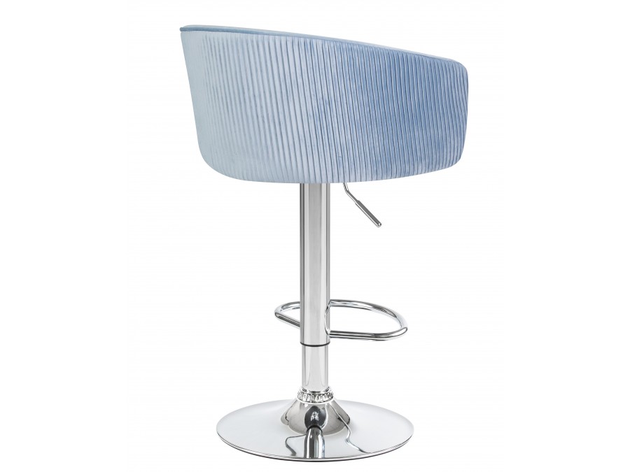 Стул барный DOBRIN DARCY, серо-голубой велюр (1922-6)