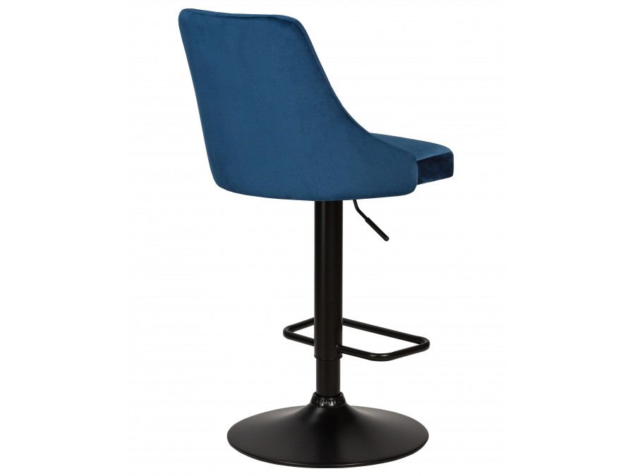 Стул барный DOBRIN JOSEPH BLACK, синий велюр (MJ9-117)