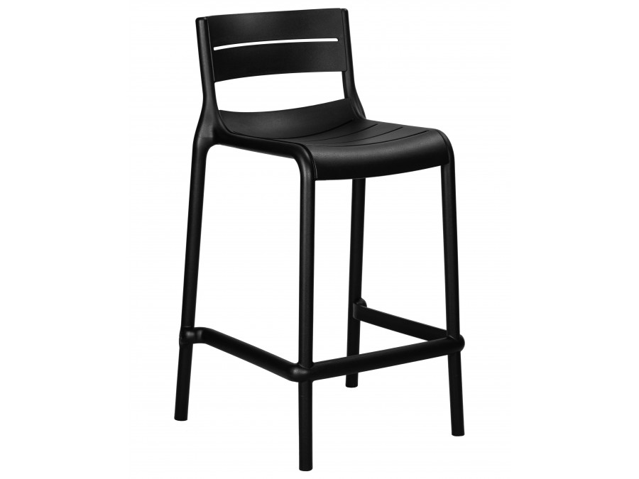 Набор 4 шт Стул полубарный DOBRIN NESSA, черный (B-03)