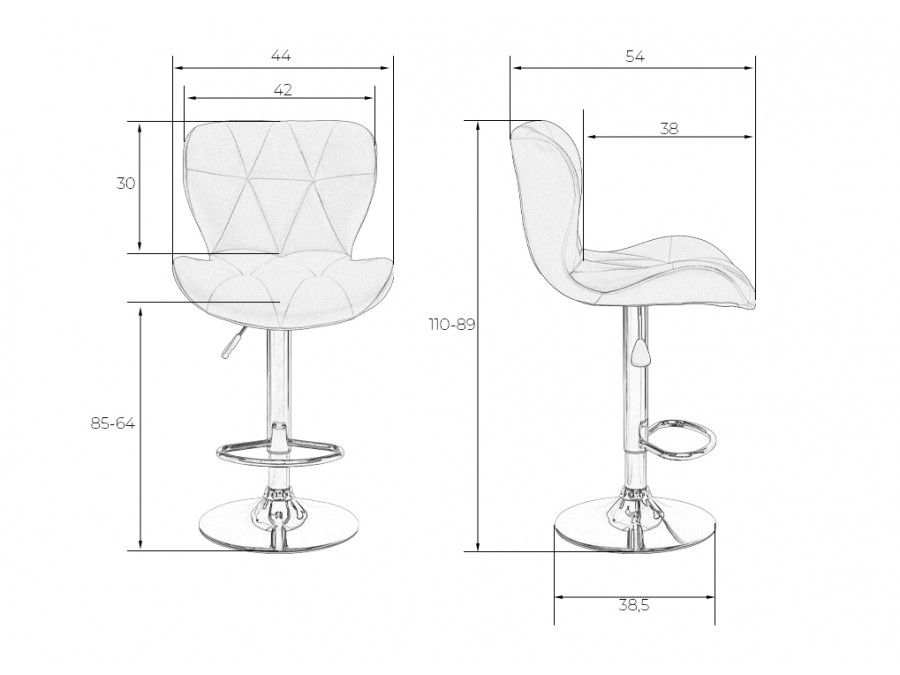 Набор 2 шт Стул барный DOBRIN BARNY, синий велюр (MJ9-117)