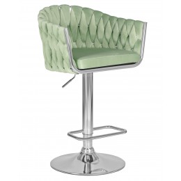 Стул барный DOBRIN MARCEL, пудрово-мятный велюр (MJ9-87)