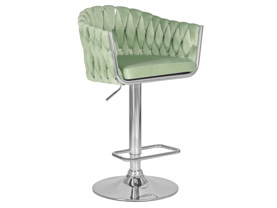 Стул барный DOBRIN MARCEL, пудрово-мятный велюр (MJ9-87)
