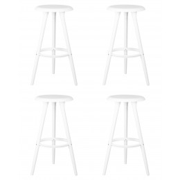 Набор 4 шт Табурет барный DOBRIN ROYCE WHITE, белый (W-02)