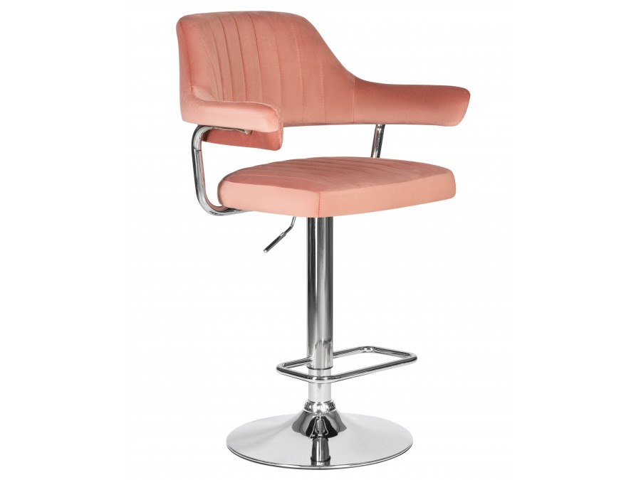 Стул барный DOBRIN CHARLY, пудрово-розовый велюр (MJ9-32)