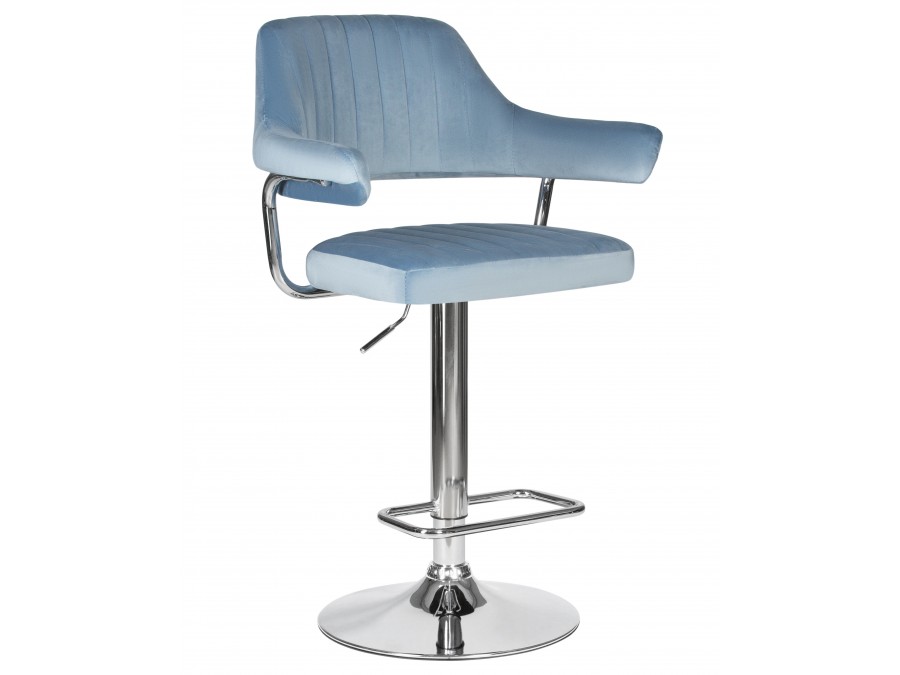 Стул барный DOBRIN CHARLY, пудрово-голубой велюр (MJ9-74)