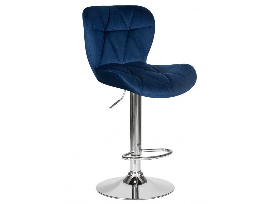 Набор 2 шт Стул барный DOBRIN BARNY, синий велюр (MJ9-117)