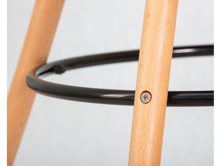 Стул барный DOBRIN BUTTERFLY BAR, ножки светлый бук, цвет чёрный