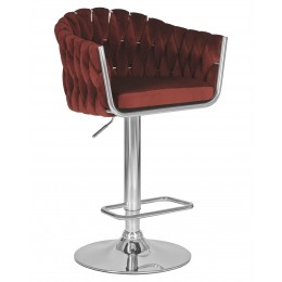 Стул барный DOBRIN MARCEL, винный велюр (MJ9-35)