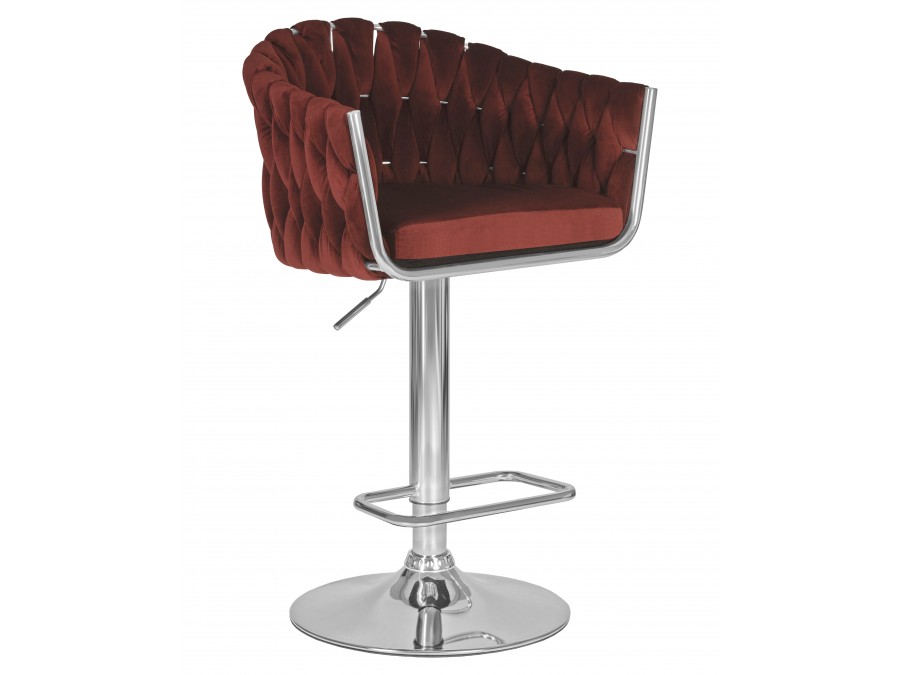 Стул барный DOBRIN MARCEL, винный велюр (MJ9-35)