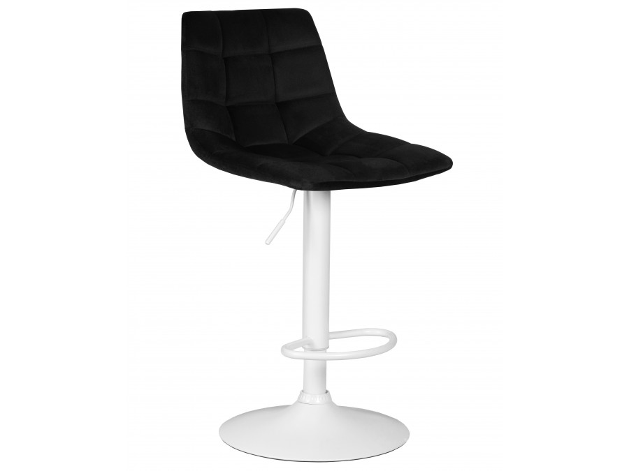 Стул барный DOBRIN TAILOR WHITE, черный велюр (MJ9-101)