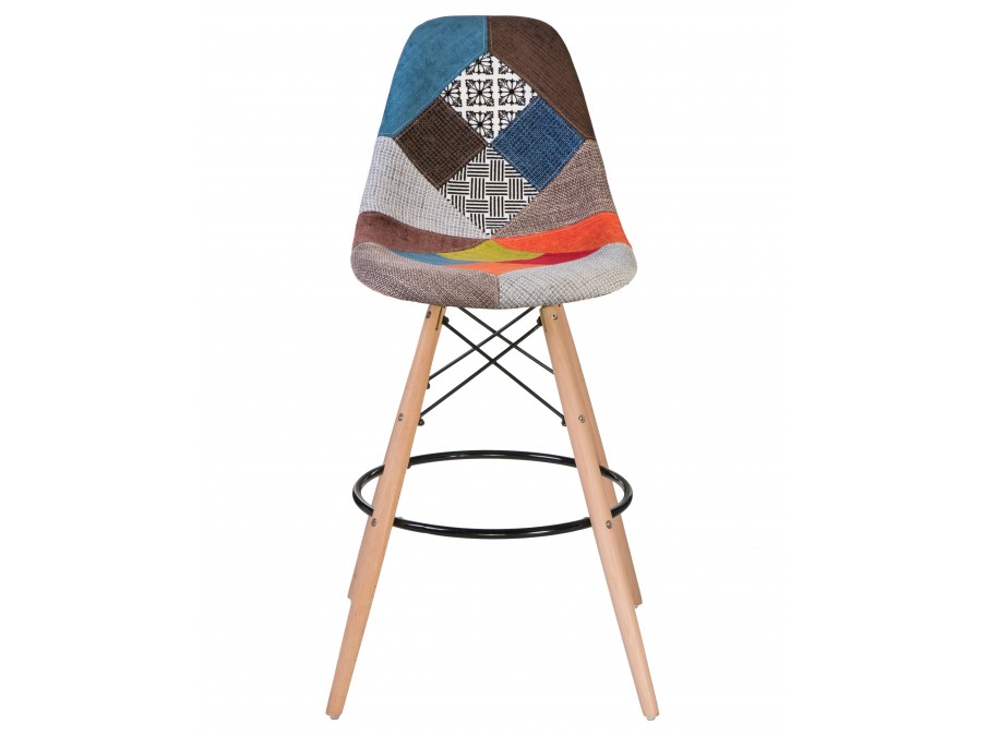 Стул барный DOBRIN DSW BAR, ножки светлый бук, цвет сиденья мозаика
