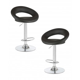 Набор 2 шт Стул барный DOBRIN MIRA, чёрный