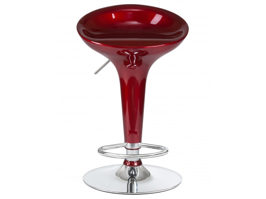 Стул барный DOBRIN BOMBA, бордовый металлик