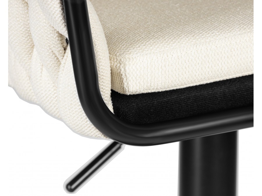 Стул барный DOBRIN LEON, кремовая ткань (LAR 275-33)