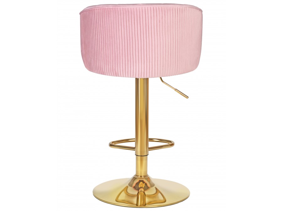 Стул барный DOBRIN DARCY GOLD, розовый велюр (1922-16)