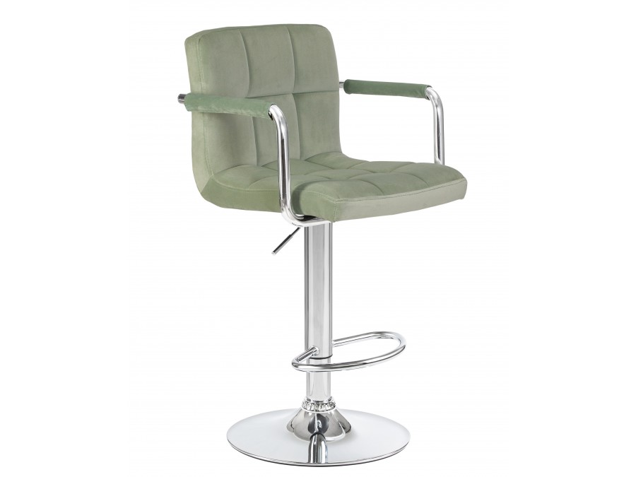 Стул барный DOBRIN KRUGER ARM, мятный велюр (MJ9-87)