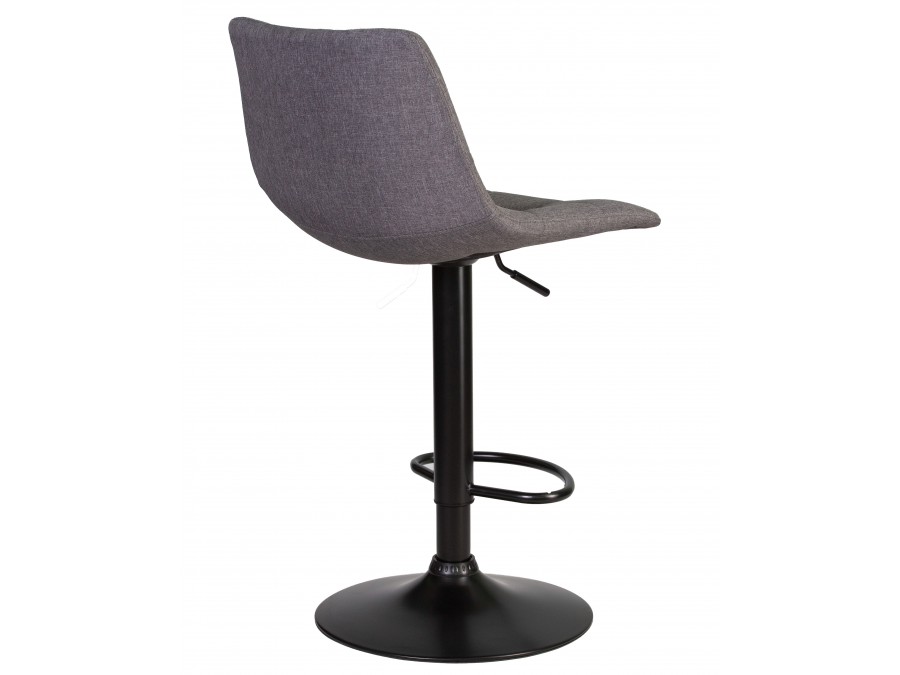 Стул барный DOBRIN TAILOR BLACK, серая ткань (188-55)