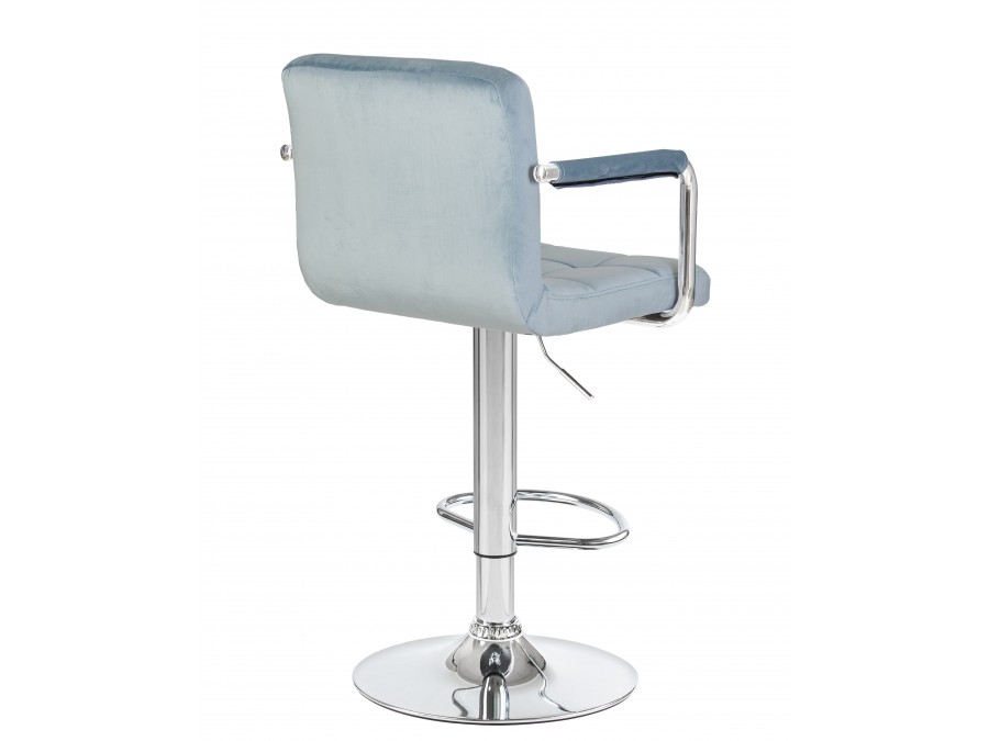 Стул барный DOBRIN KRUGER ARM, пудрово-голубой велюр (MJ9-74)
