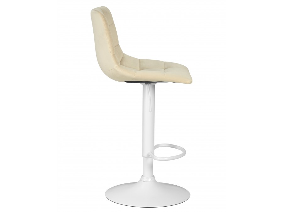 Стул барный DOBRIN TAILOR WHITE, бежевый велюр (MJ9-10)