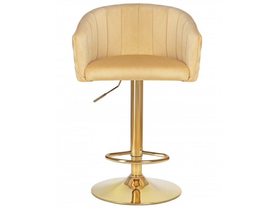 Стул барный DOBRIN DARCY GOLD, песочный велюр (1922-3)