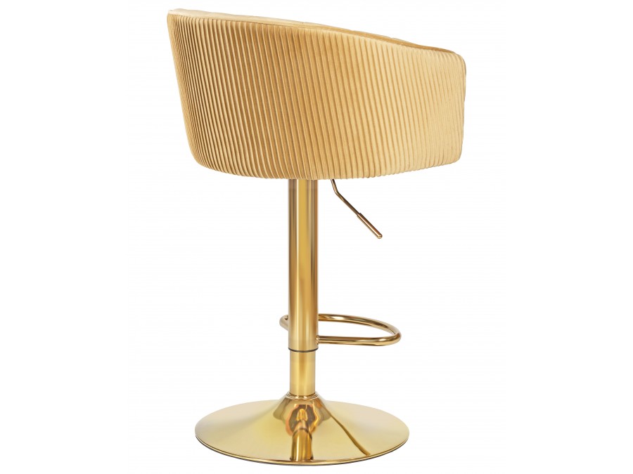 Стул барный DOBRIN DARCY GOLD, песочный велюр (1922-3)