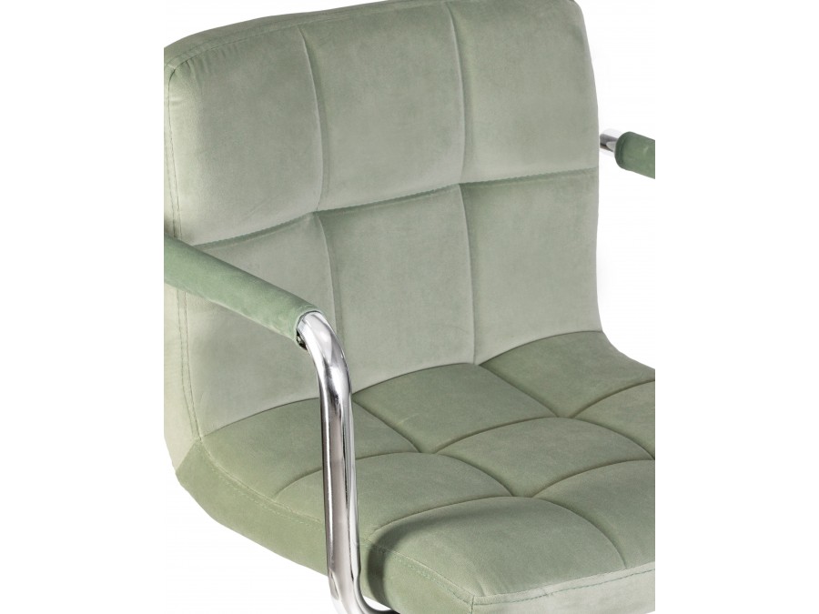 Стул барный DOBRIN KRUGER ARM, мятный велюр (MJ9-87)