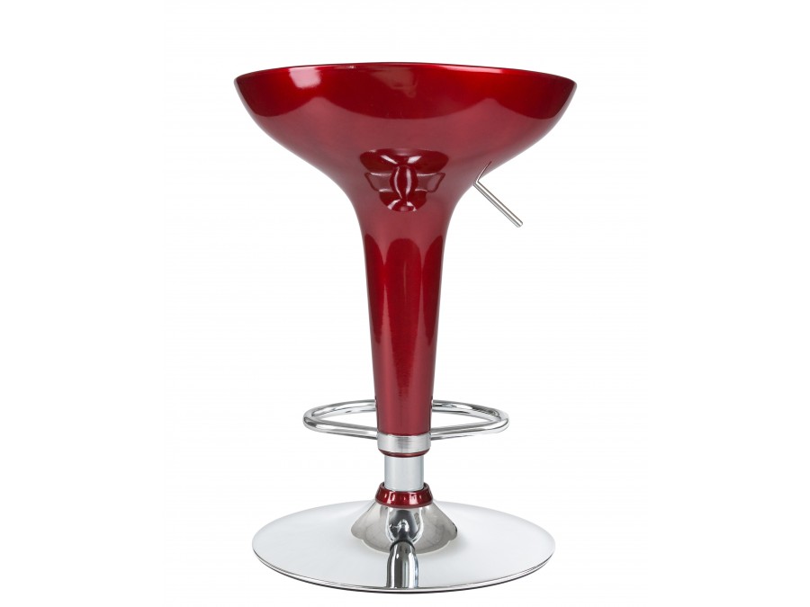 Стул барный DOBRIN BOMBA, бордовый металлик