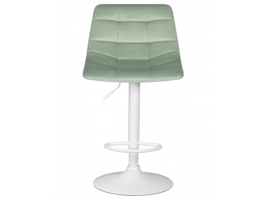 Стул барный DOBRIN TAILOR WHITE, пудрово-мятный велюр (MJ9-87)